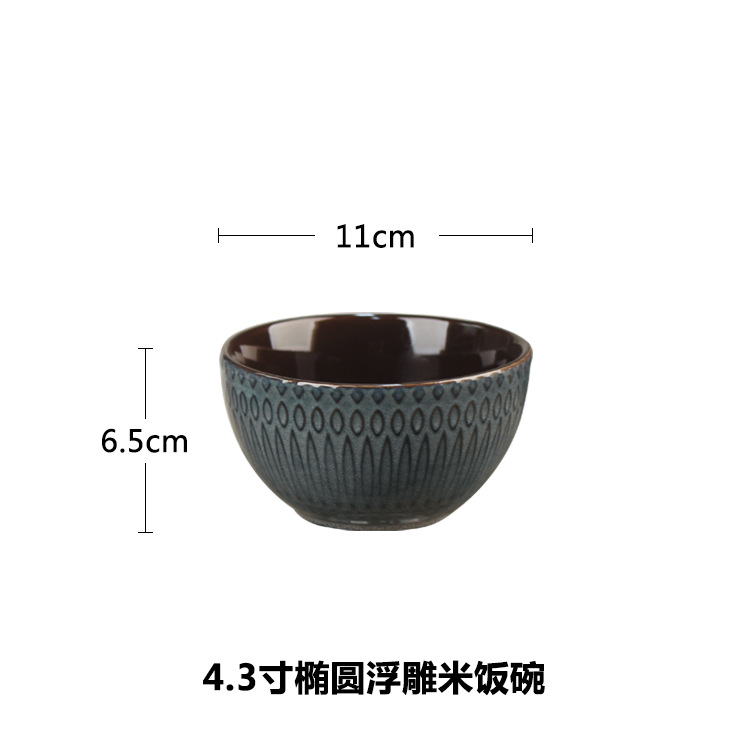 Estilo Europeo grabado vintage disco de cerámica fruta ensalada plato grande tazón de sopa Hotel occidental restaurante mesa de cerámica vajilla