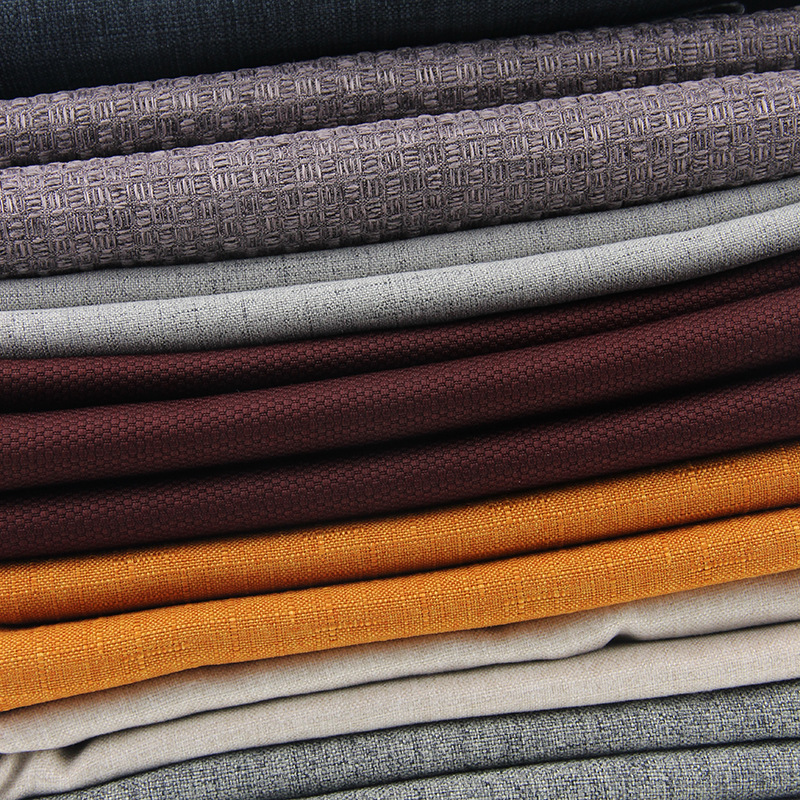 厂家现货供应全棉平纹仿麻弹力面料春夏季男士休闲七分裤仿麻布