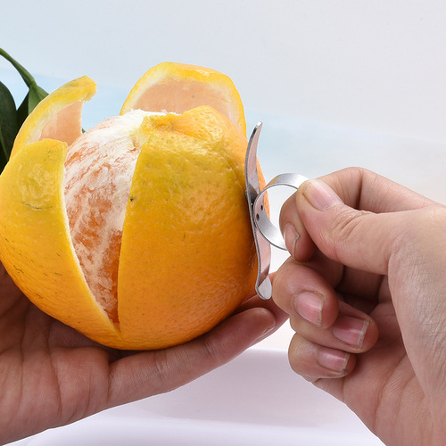 Factory direct sales 430 orange peeler creative orange peeler stainless steel ring orange snail fruit peeler
