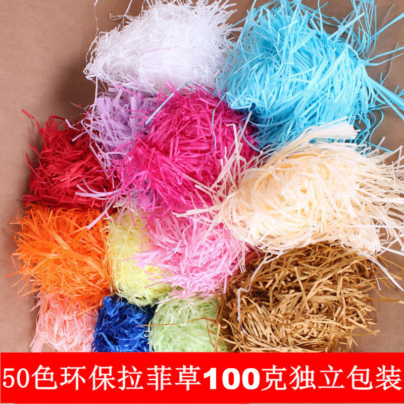 Raffia Filling Shredded Paper Silk Wedding Candy Box Fruit Companion Gift Box Decorative Packaging Paper Strips