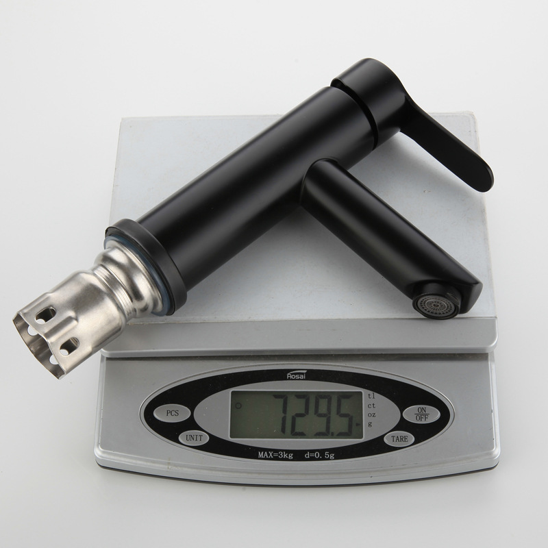 304 de acero inoxidable pintura negro Cuenca del grifo caliente y fría lavabo contrario lavabo baño grifo