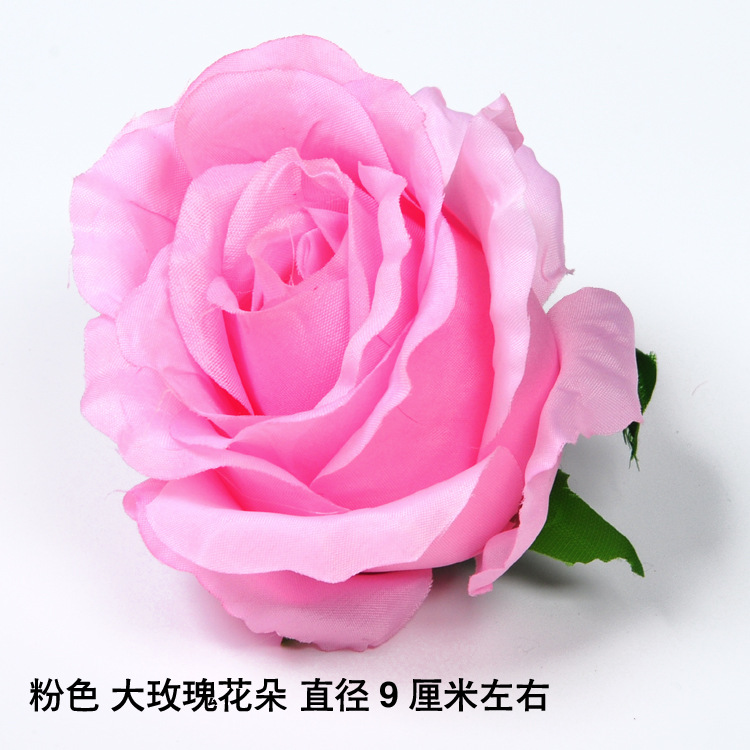 Artificial flor rosa al por mayor boda fondo flor pared camino plomo flor bola arreglo de flores paño de seda rosa cabeza de flor