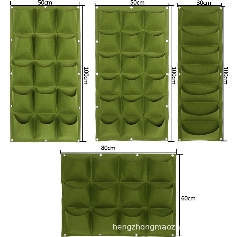 定制室内外壁挂式毛毡植物种植袋 绿化墙袋子育苗袋 无纺布袋热卖