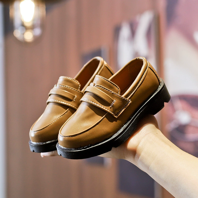 Children's non-slip universal shoes English style for leather shoes platform, loafers for men and women, British style, 2022, trend of season