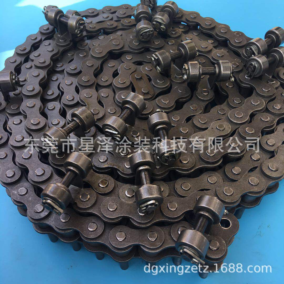 链条批发 喷油地轨线链条 50.8/38.1P空心销轴链条 涂装链条直销