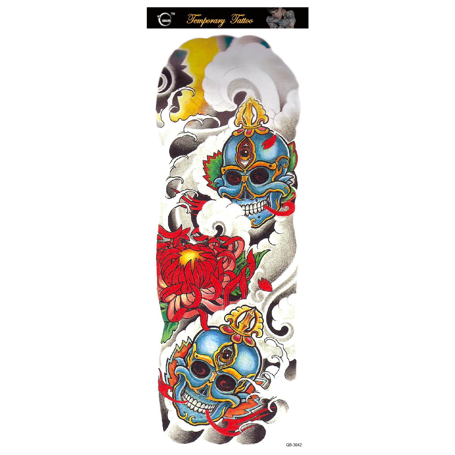 Pegatinas de tatuaje directo de fábrica gran cantidad Congyu impermeable imagen grande brazo completo tatuaje pegatinas Amazon tatuaje