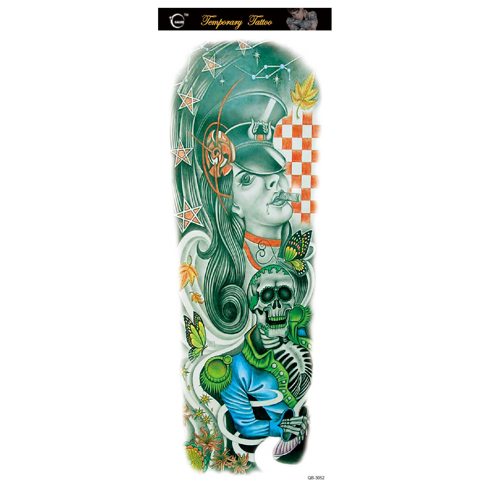 Pegatinas de tatuaje directo de fábrica gran cantidad Congyu impermeable imagen grande brazo completo tatuaje pegatinas Amazon tatuaje