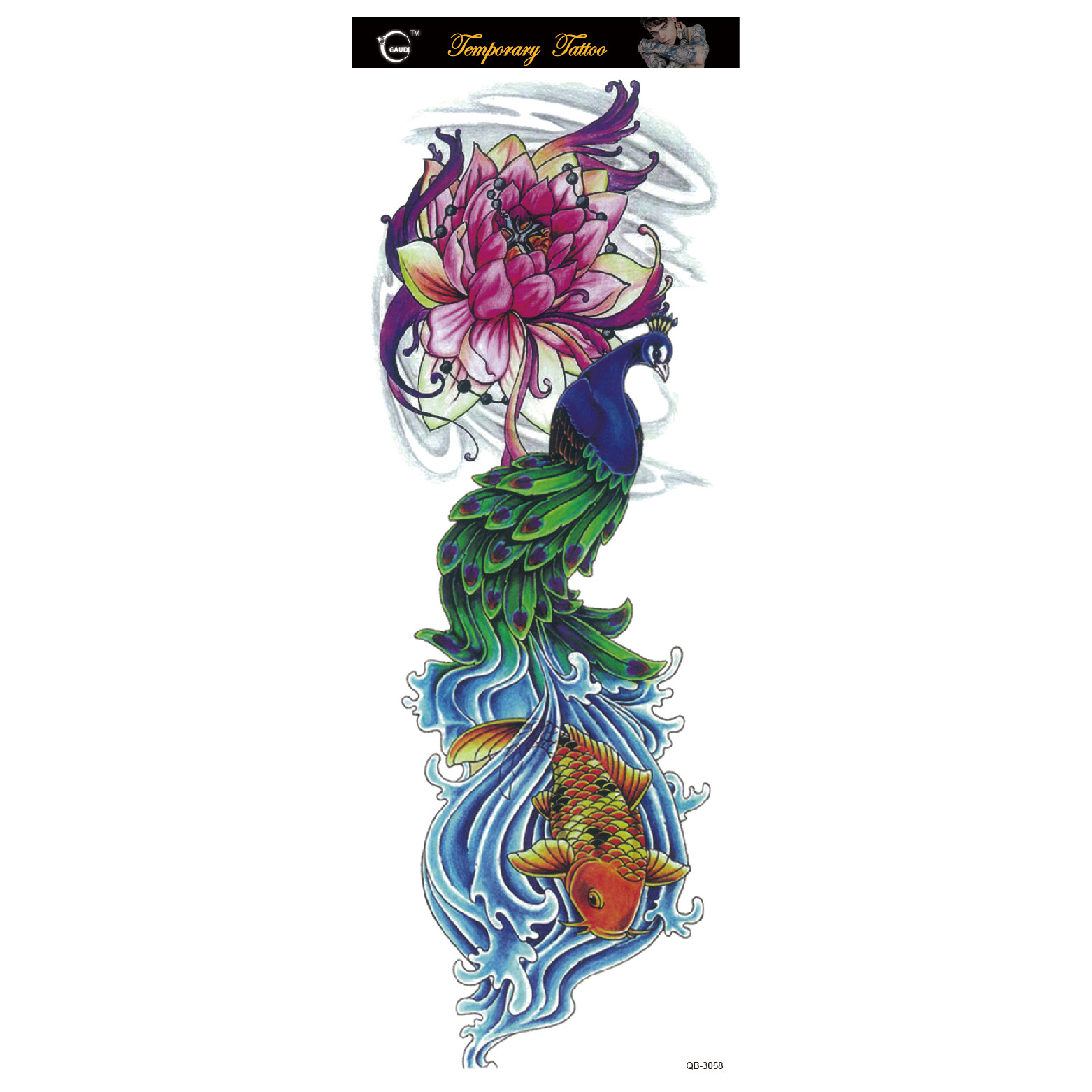 Pegatinas de tatuaje directo de fábrica gran cantidad Congyu impermeable imagen grande brazo completo tatuaje pegatinas Amazon tatuaje