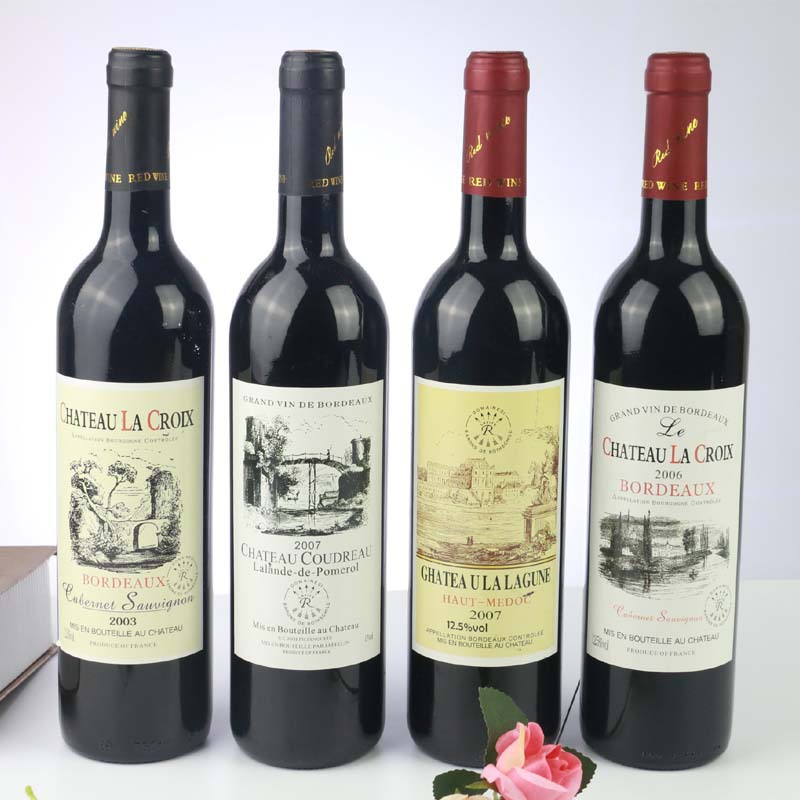 Red Wine Bottle Empty Bottle Decoration Household Decoration Props Wine Bottle Glass Wine Cabinet Decorative Bottle