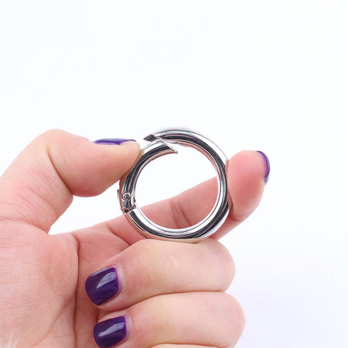 Manufacturer wholesale 35mm alloy open ring buckle spring buckle quick-hang key ring outdoor mountaineering key ring buckle