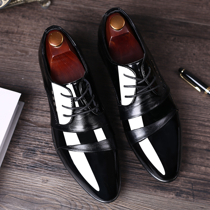 New Leather Shoes for Men, Business Formal Shoes, Korean Style Men's Shoes, Large Size Pointed Toe Casual Shoes, Drop Shipping