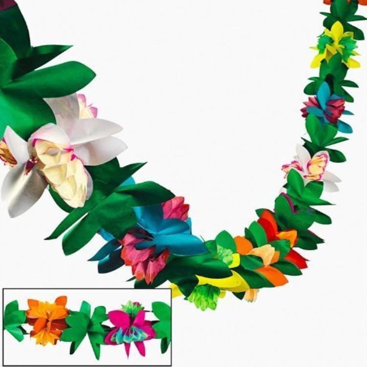 Hawaii party new three -dimensional paper pull flowers 3 meters…