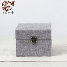 江苏锦盒抽拉锦盒 高档锦盒 麻布小巧锦盒紫砂壶批发