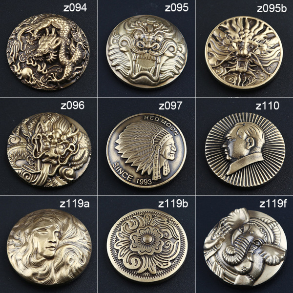 New brass wealth cloth buckle coin buckle Indian coin buckle dragon…