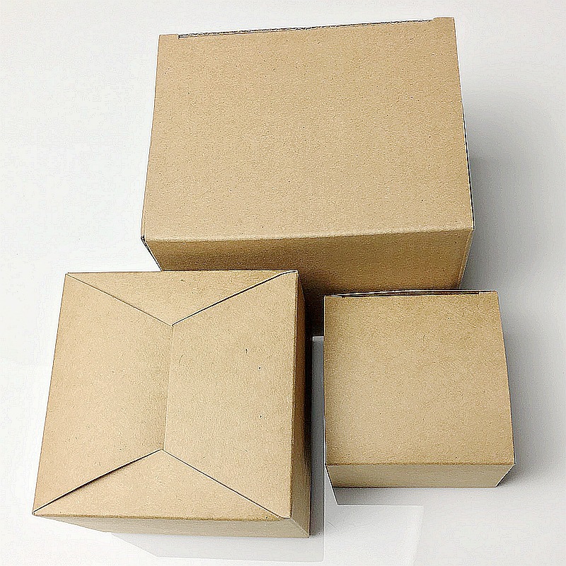 现货牛皮纸包装盒 空白牛皮纸盒 通牛皮纸盒 多规格牛皮纸盒