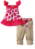 Recommended girl rose two -piece set of children's sets of clearance special offer