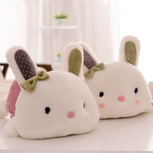 Мини-игрушка зайка с бабочкой подушка