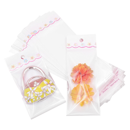 Pearlescent film opp self-adhesive self-sealing card head bag jewelry earrings plastic jewelry packaging bag small bag transparent and customizable