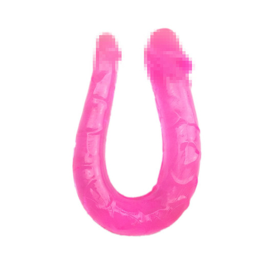 Double-headed snake double-headed simulation silicone penis foreign trade wholesale female masturbation device sex toy adult fun
