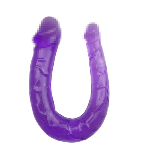 Double-headed snake double-headed simulation silicone penis foreign trade wholesale female masturbation device sex toy adult fun