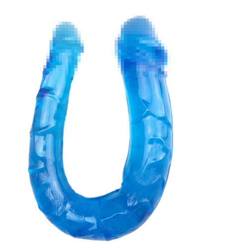 Double-headed snake double-headed simulation silicone penis foreign trade wholesale female masturbation device sex toy adult fun