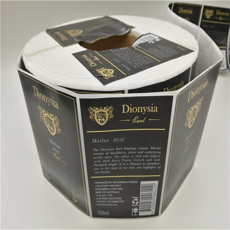 葡萄酒标签生产印刷厂家 烫金葡萄酒标签 特种纸葡萄酒标签制作