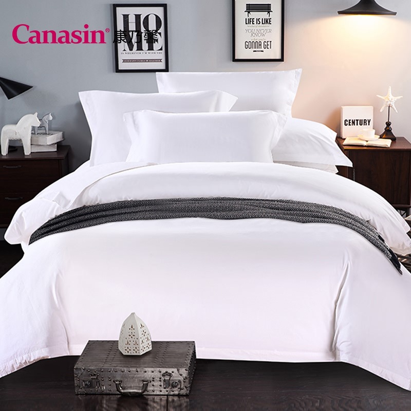 Hotel bed sheet quilt cover four-piece bedding cotton 60 five-star hotel Yaduo homestay linen wholesale white