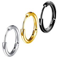 日韩明星同款GD权志龙耳圈耳扣简约钛钢男女嘻哈圆圈耳环