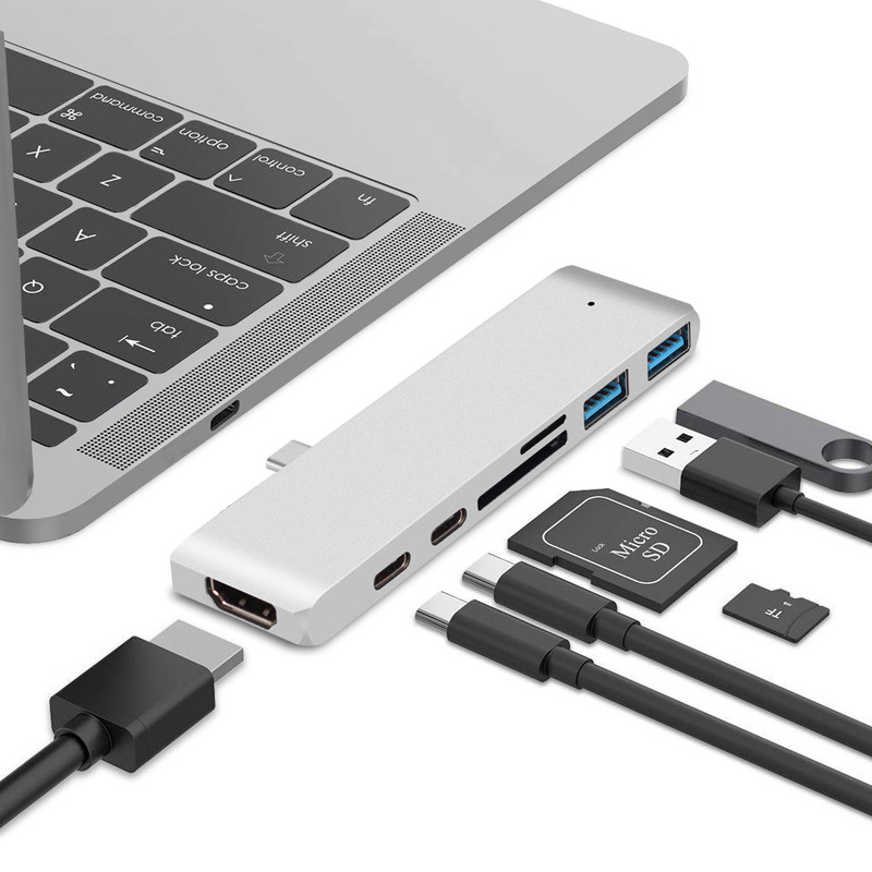 Cross border type-c USB C MacBook pro to HDMI TF SD card reader HUB docking station 4K