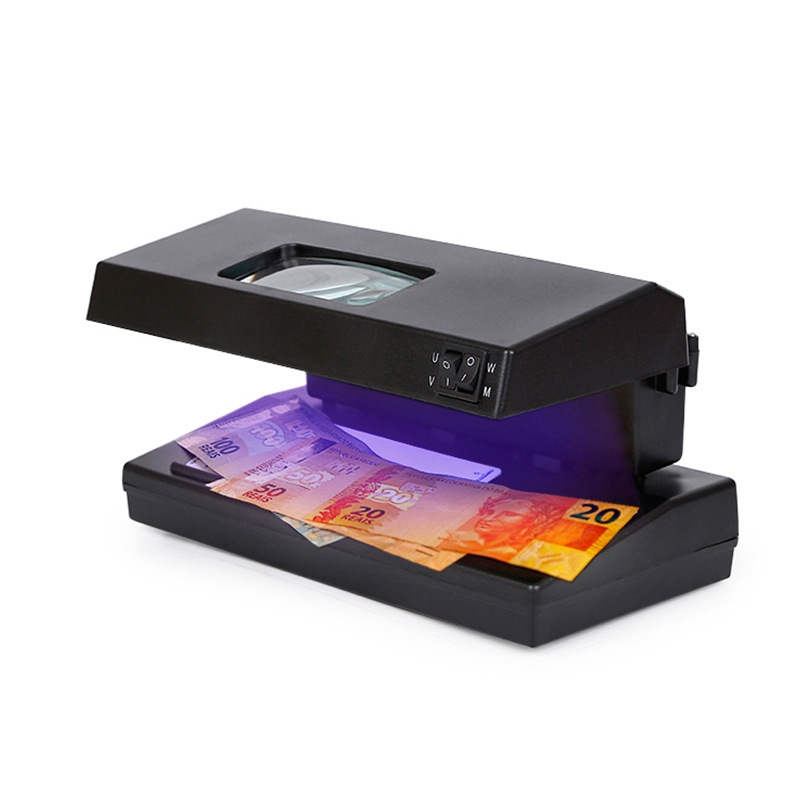 放大镜多功能验钞机FJ-078 多国货币验钞机 小型携式紫外线验钞灯