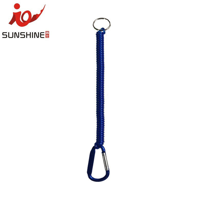 FUENTE Dispositivo de control de peces al por mayor de fábrica cuerda perdida cuerda de resorte de alambre de acero telescópica 1 M equipo de pesca cuerda anti-perdida a largo plazo en stock