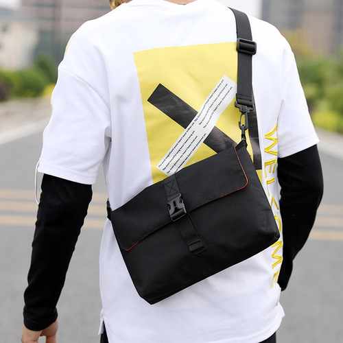 Unisex Crossbody Bag, Trendy Streetwear Bag, Dual-Sided Messenger Bag, Fashion Backpack for Men