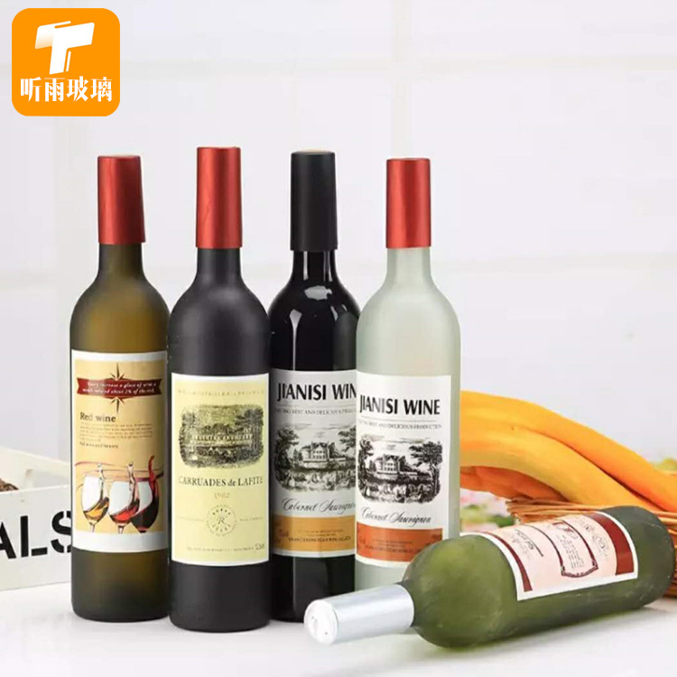 批发红酒瓶自酿葡萄酒玻璃酒瓶收藏装饰酒瓶橱柜饰品装饰红酒空瓶