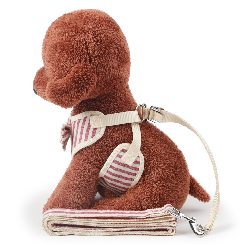 Taobao de cuero al por mayor 2023 nueva correa para mascotas pequeño perro arco corsé de perro de estilo coreano