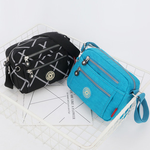 New Nylon Cloth Women's Bag Lightweight Multi-Layer Women's Shoulder Bag Large Capacity Middle-Aged Crossbody Bag Mother Bag Small Square Bag