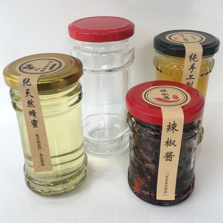 厂家供应280ml老干妈玻璃瓶辣椒酱瓶果酱瓶220ml玻璃酱菜瓶蜂蜜瓶