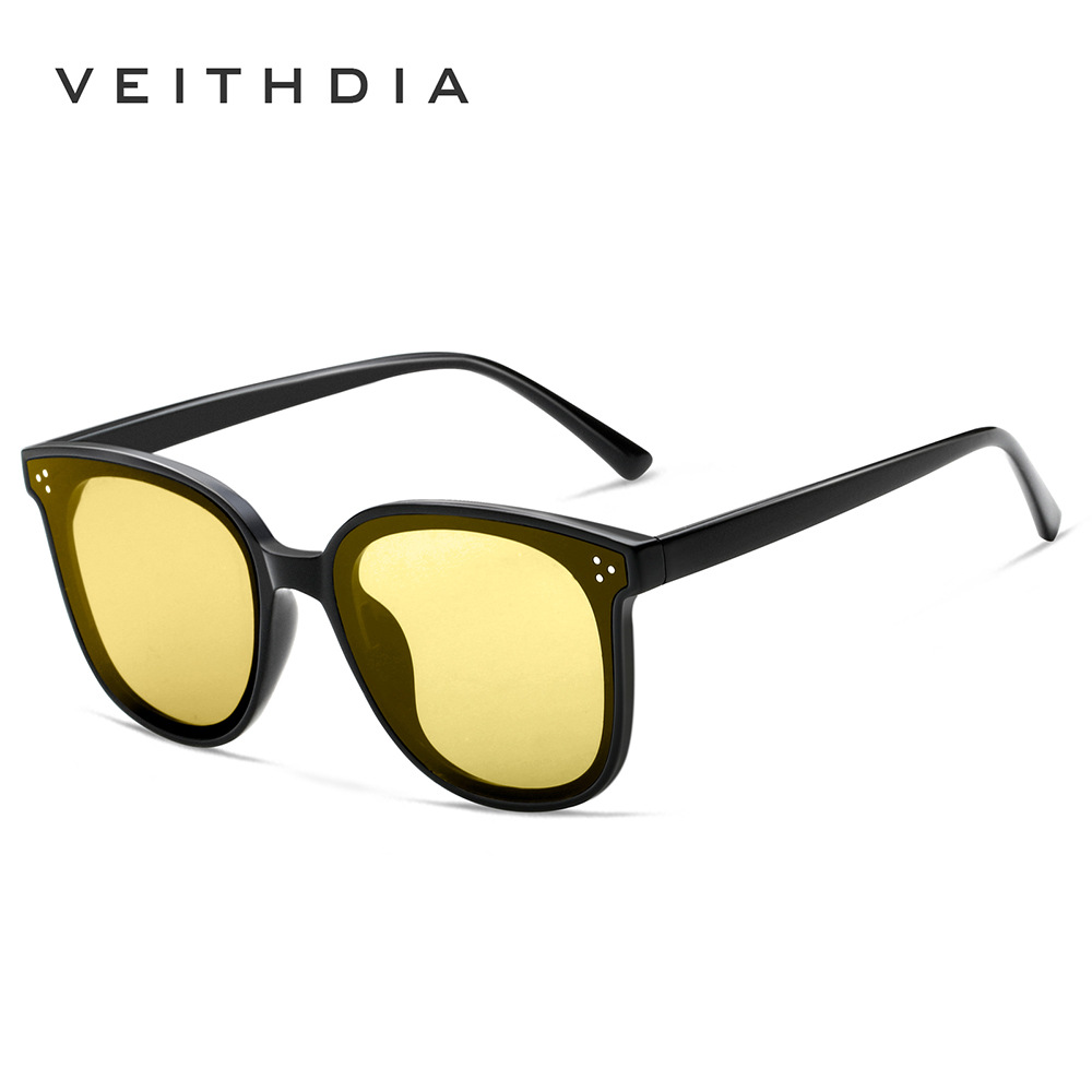 V tendencia retro polarizador decoloración día y noche gafas de sol anti-ultravioleta de doble uso gafas de sol con clavos de arroz marca 8510