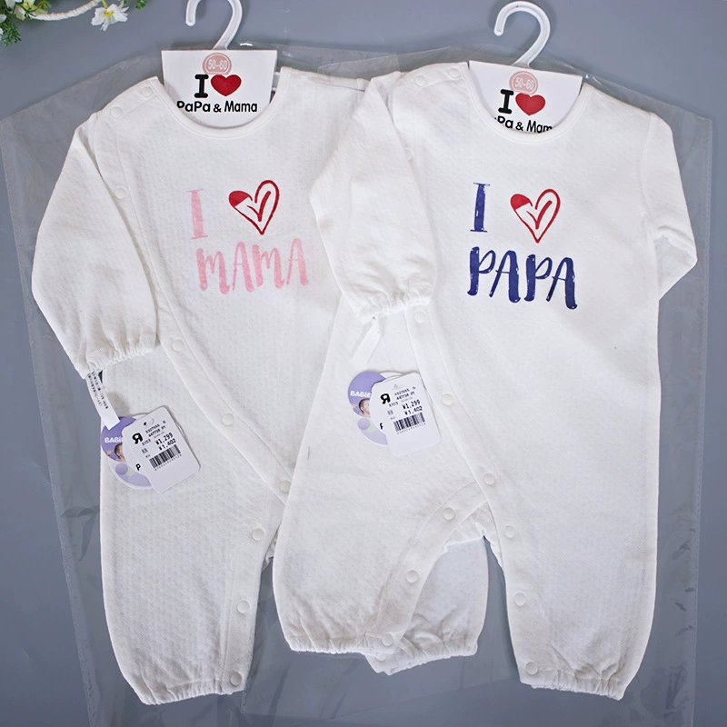 Весенне-летний тонкий комбинезон для скалолазания для новорожденных, новый я люблю маму и папу, комбинезон из чесаного хлопка для новорожденных