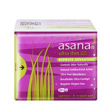 Asana阿莎娜卫生巾超薄棉棉夜用装姨妈巾卫生棉14片280mm总代
