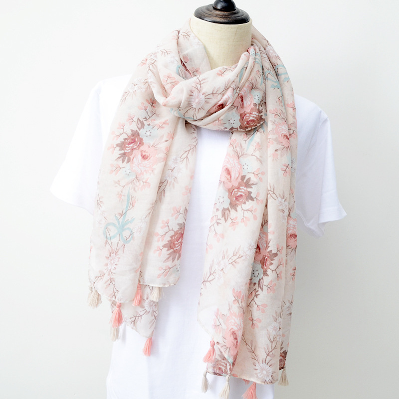 Bufanda decorativa artística fresca de estilo japonés bufanda larga 2019 nuevo comercio exterior transfronterizo exportación fina bufanda de algodón y lino