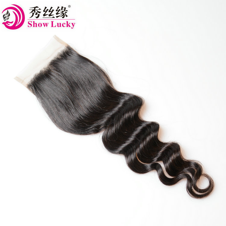 Factory direct supply pick hair lace hair accessories 4*4 Loose deep wave lace closure
