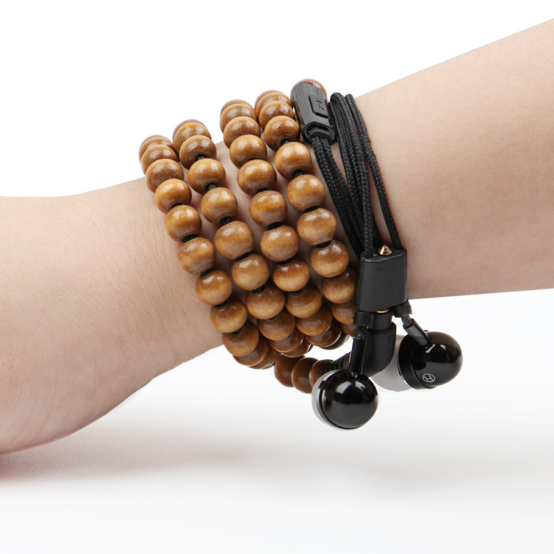 Audio show URIZONS game headset in-ear sound quality super good wired headset wooden bead bracelet headset