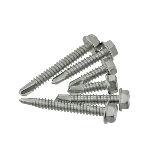 410 stainless steel external hexagon drill tail screws ST4.2-ST6.3 self-tapping self-drilling color steel tile dovetail screws