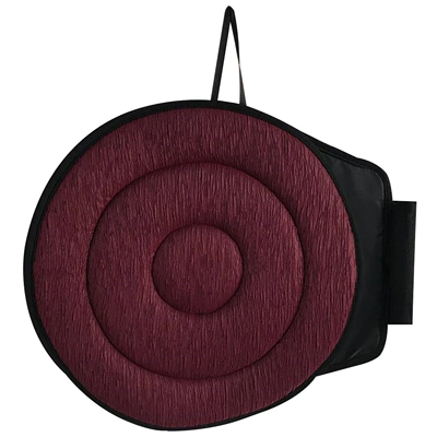 Multi-function pad: Home Seat Cushion, 360-Degree Car Rotating - double-ring-burgundy