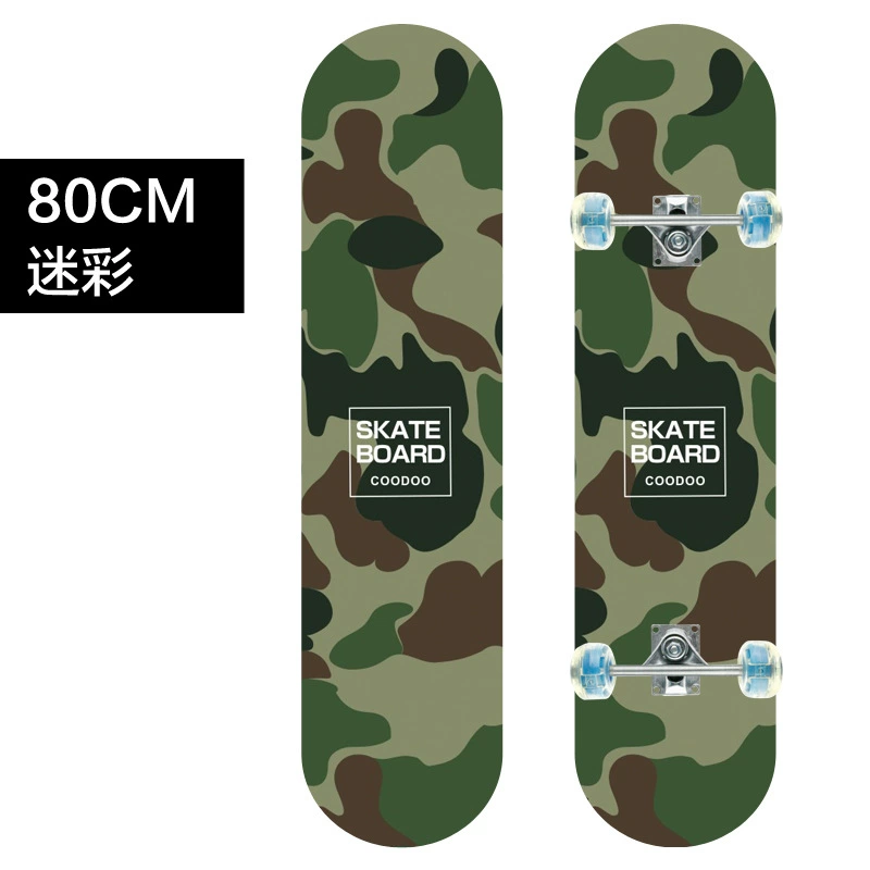 Skateboard (Model 3108) 80 cm, Maple Deck, Aluminum Bracket, LED Flash Wheels