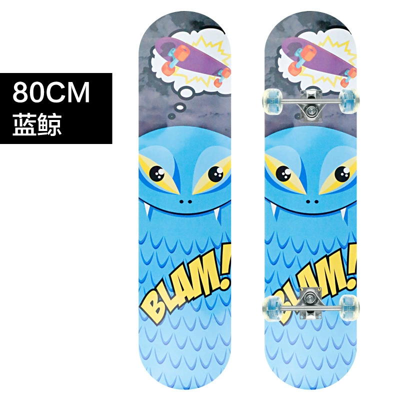 Skateboard (Model 3108) 80 cm, Maple Deck, Aluminum Bracket, LED Flash Wheels