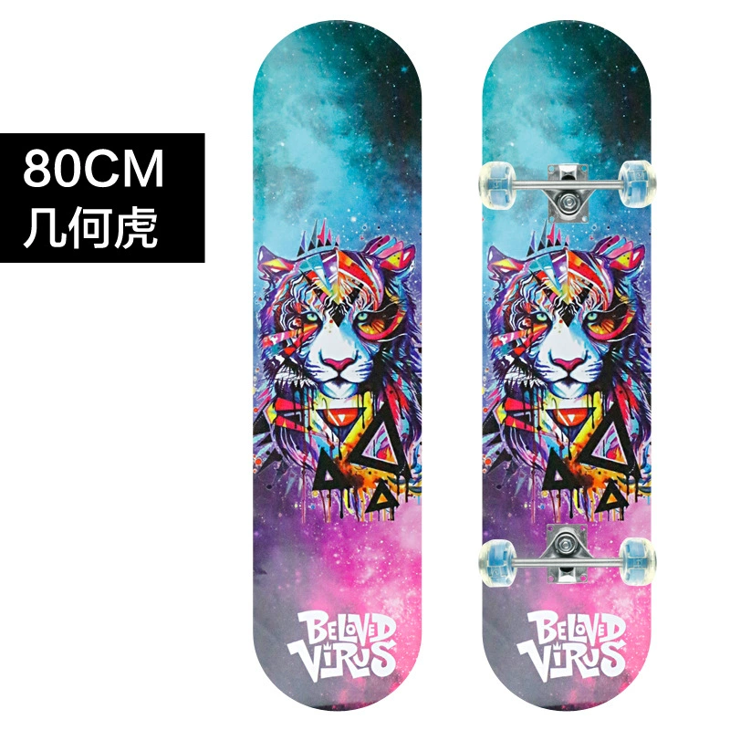 Skateboard (Model 3108) 80 cm, Maple Deck, Aluminum Bracket, LED Flash Wheels