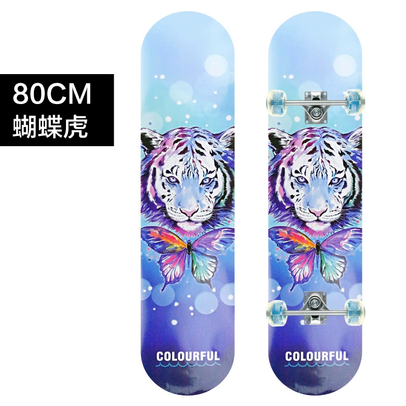 Skateboard (Model 3108) 80 cm, Maple Deck, Aluminum Bracket, LED Flash Wheels