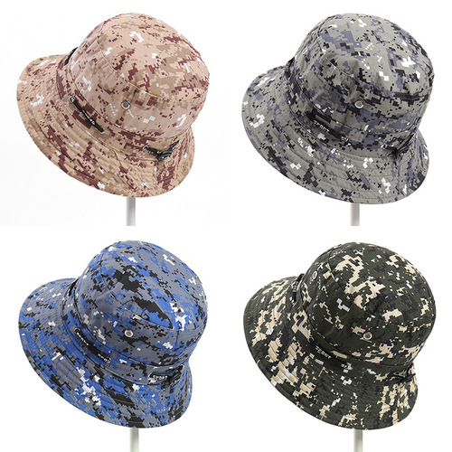 Fisherman Hat Women's Korean Version Solid Color Breathable Fashion Camouflage Sunshade Basin Hat Spring and Summer Sun Protection Reversible Sun Hat