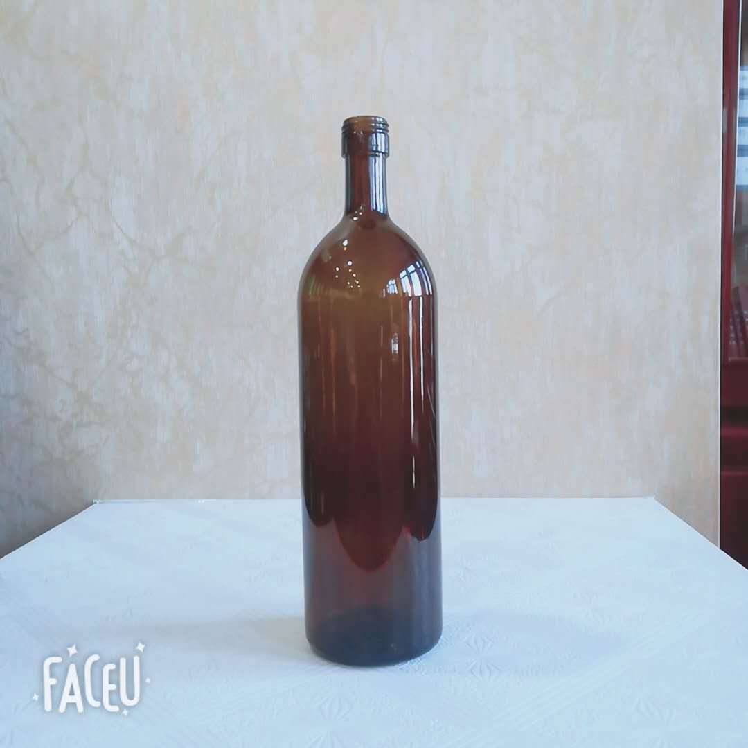 厂家销售 红酒瓶 1000ml葡萄酒瓶 棕色啤酒瓶 玻璃瓶